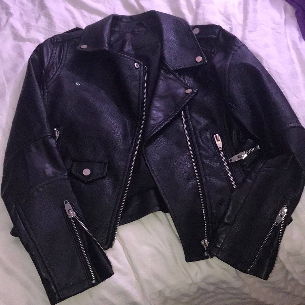Faux leather jacket
